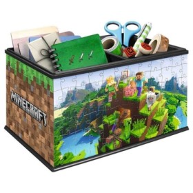 Puzzle 3D cutie depozitare Minecraft 216 piese